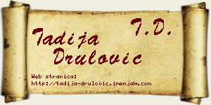 Tadija Drulović vizit kartica